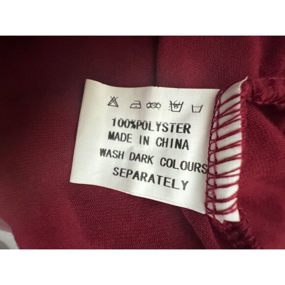 Dark Red Soft Knit Midi Dress w/Tie Size 26 4X New Plus Size Flutter Sleeves - Picture 8 of 8